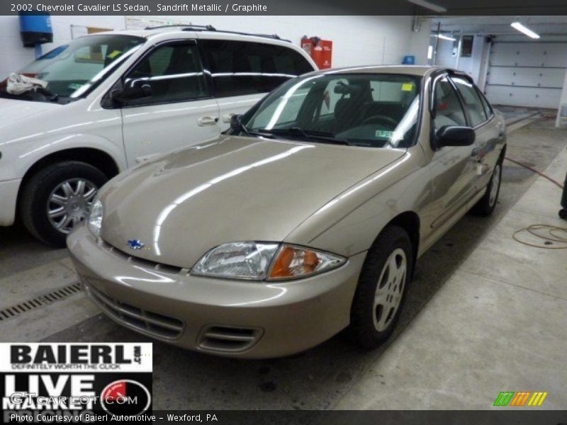 Sandrift Metallic / Graphite 2002 Chevrolet Cavalier LS Sedan