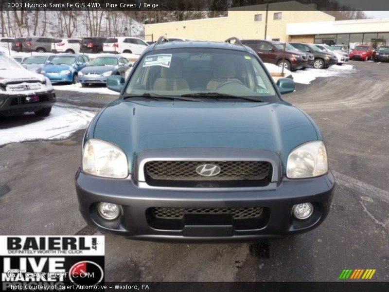 Pine Green / Beige 2003 Hyundai Santa Fe GLS 4WD