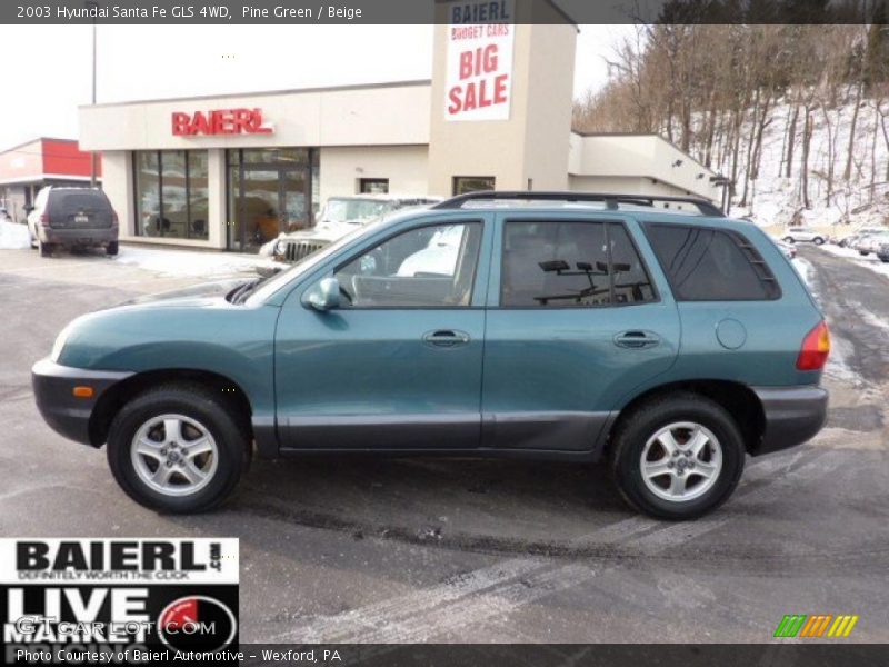 Pine Green / Beige 2003 Hyundai Santa Fe GLS 4WD