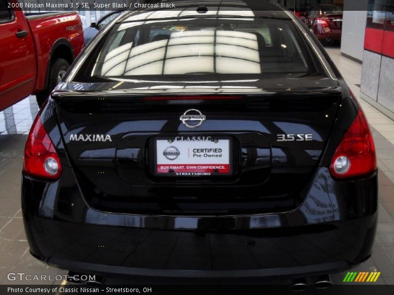 Super Black / Charcoal Black 2008 Nissan Maxima 3.5 SE