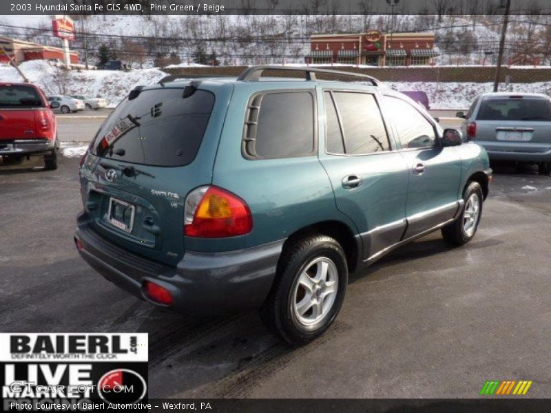 Pine Green / Beige 2003 Hyundai Santa Fe GLS 4WD