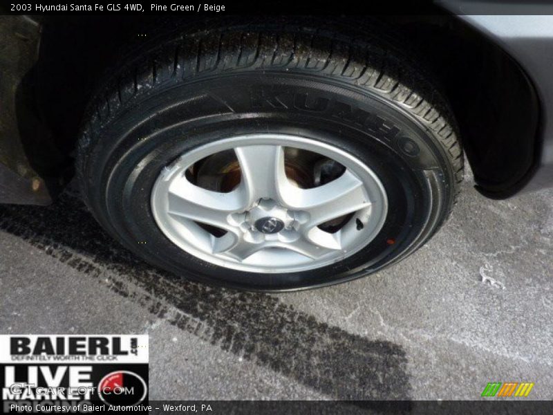 Pine Green / Beige 2003 Hyundai Santa Fe GLS 4WD