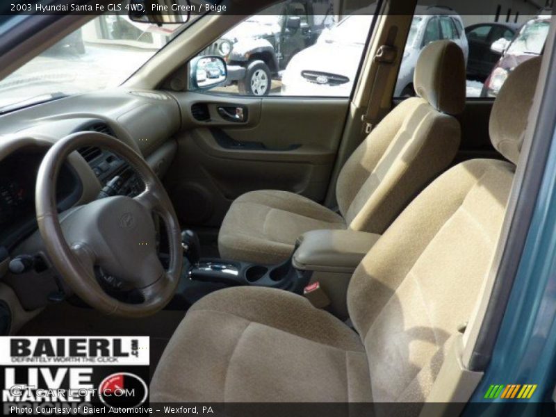 Pine Green / Beige 2003 Hyundai Santa Fe GLS 4WD