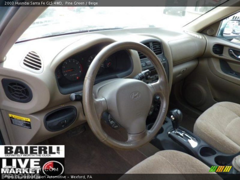 Pine Green / Beige 2003 Hyundai Santa Fe GLS 4WD