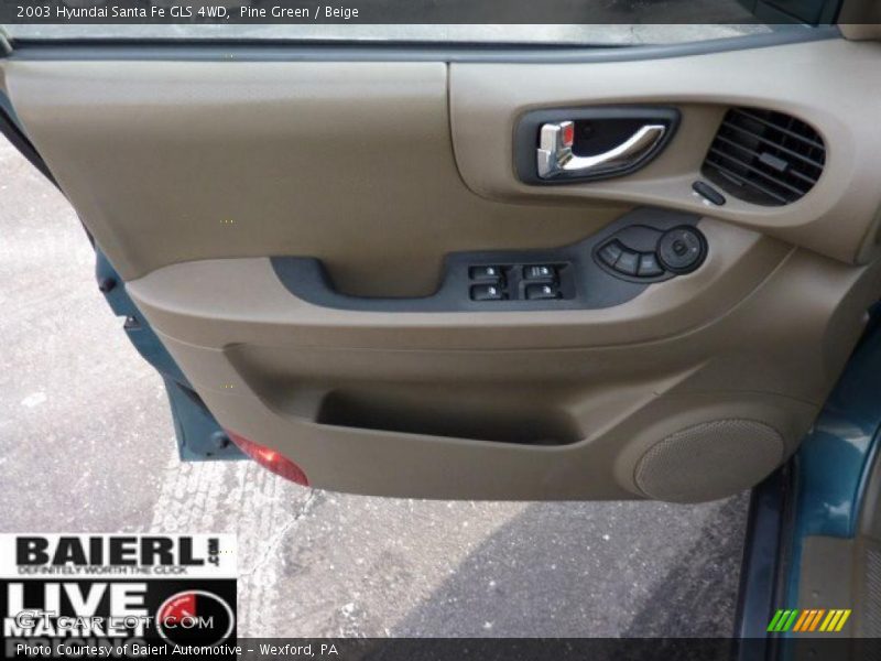 Pine Green / Beige 2003 Hyundai Santa Fe GLS 4WD