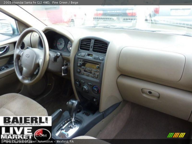 Pine Green / Beige 2003 Hyundai Santa Fe GLS 4WD