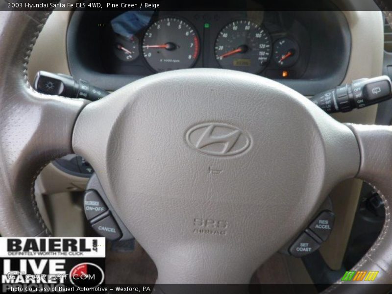 Pine Green / Beige 2003 Hyundai Santa Fe GLS 4WD