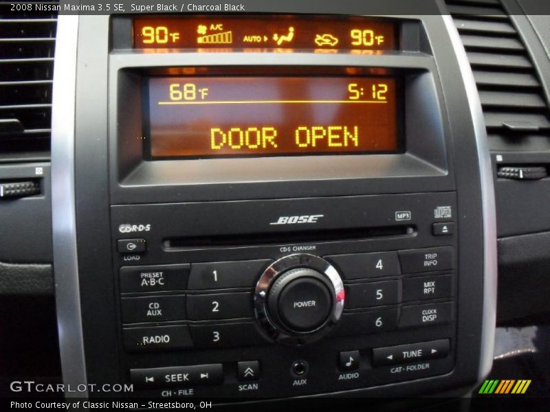 Super Black / Charcoal Black 2008 Nissan Maxima 3.5 SE