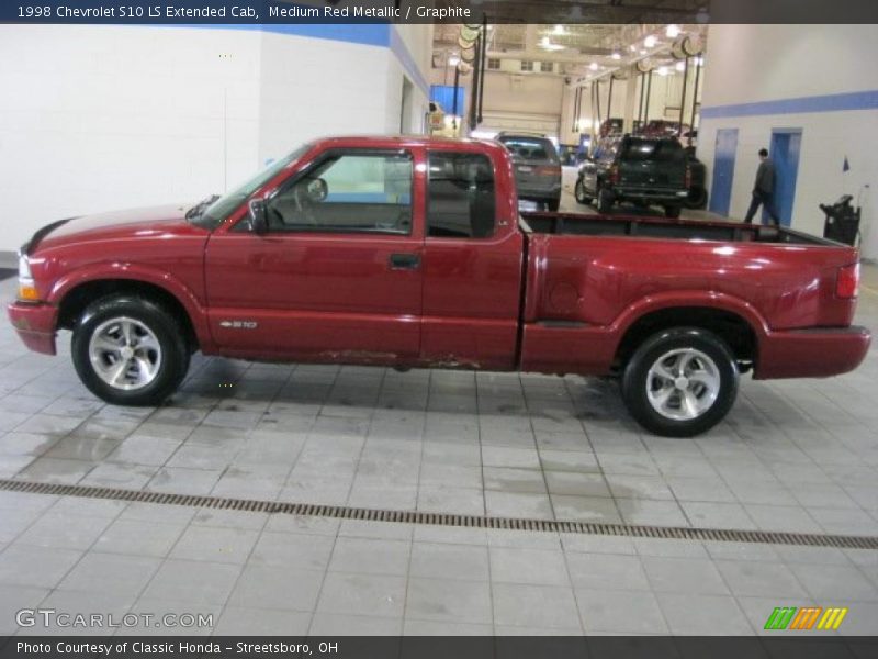 Medium Red Metallic / Graphite 1998 Chevrolet S10 LS Extended Cab