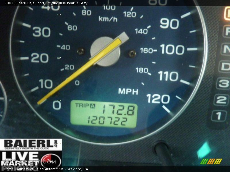 Mystic Blue Pearl / Gray 2003 Subaru Baja Sport