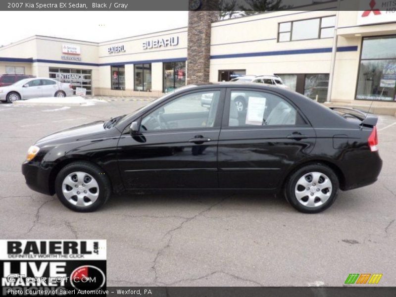 Black / Gray 2007 Kia Spectra EX Sedan
