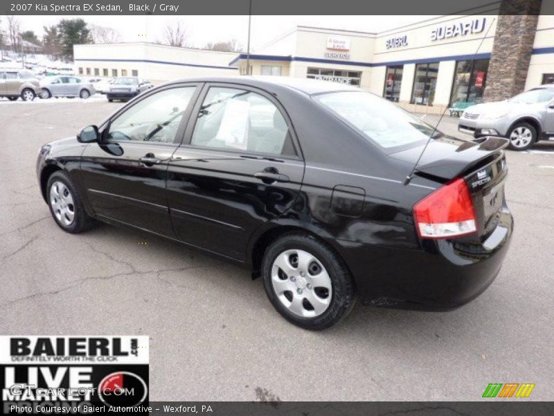 Black / Gray 2007 Kia Spectra EX Sedan