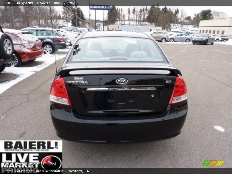 Black / Gray 2007 Kia Spectra EX Sedan