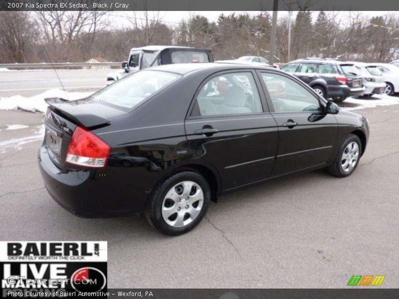 Black / Gray 2007 Kia Spectra EX Sedan