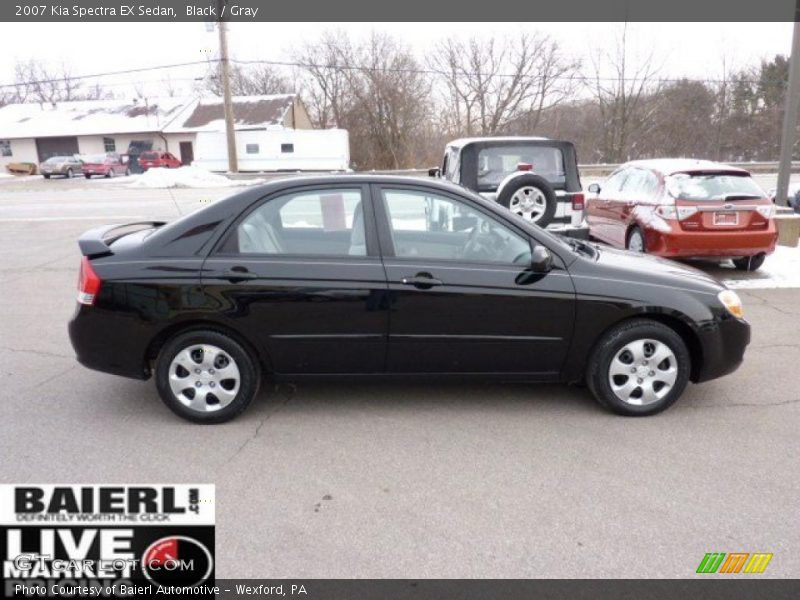 Black / Gray 2007 Kia Spectra EX Sedan