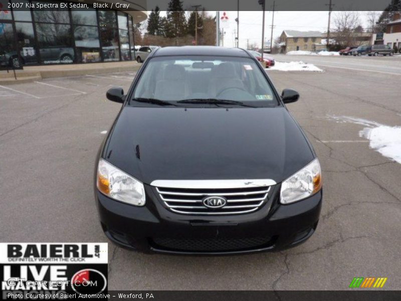 Black / Gray 2007 Kia Spectra EX Sedan