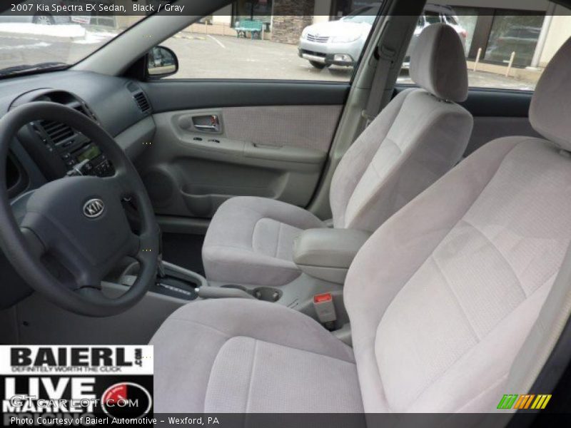 Black / Gray 2007 Kia Spectra EX Sedan