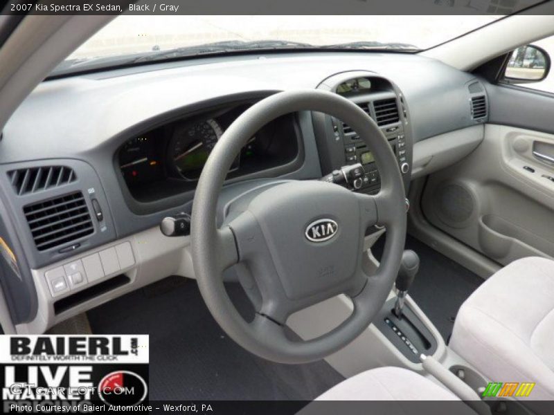 Black / Gray 2007 Kia Spectra EX Sedan