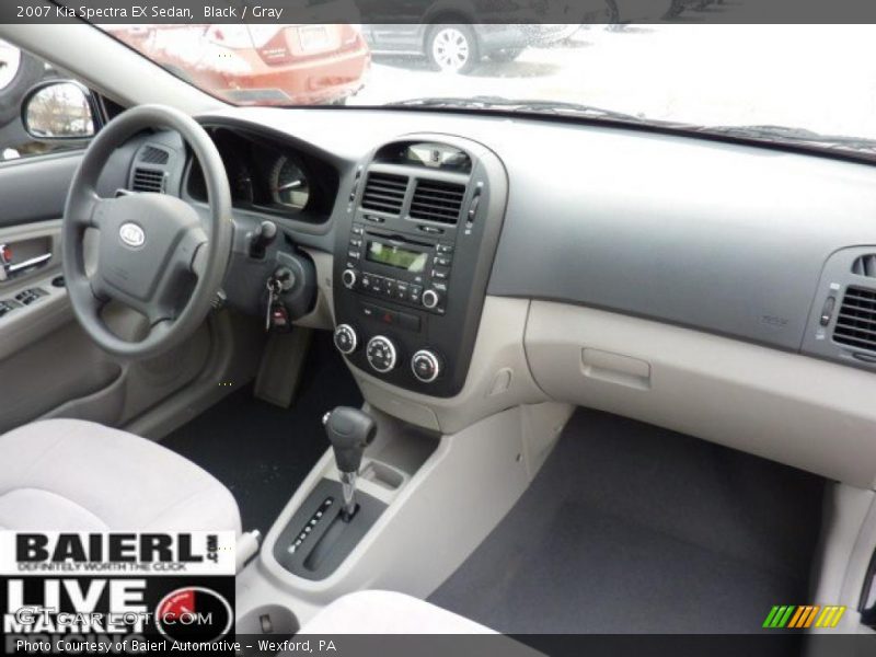 Black / Gray 2007 Kia Spectra EX Sedan