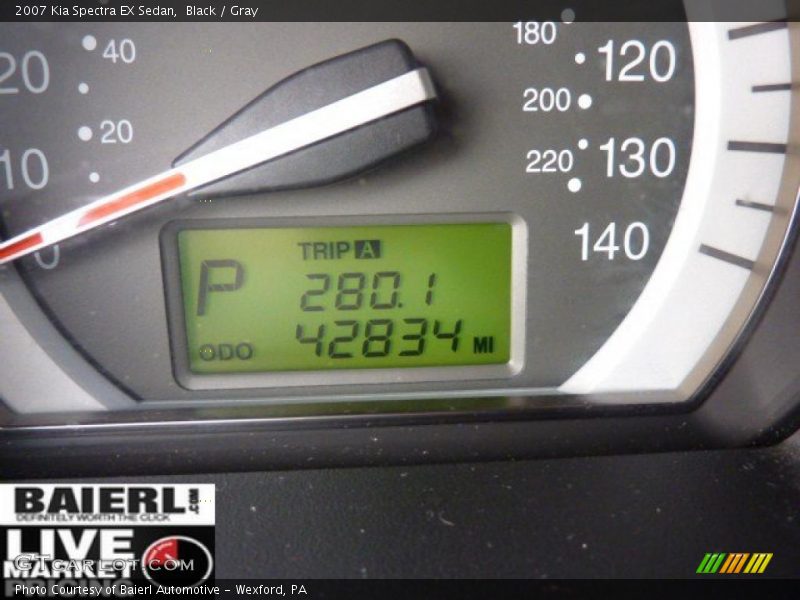 Black / Gray 2007 Kia Spectra EX Sedan
