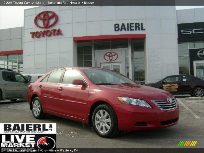 Barcelona Red Metallic / Bisque 2009 Toyota Camry Hybrid