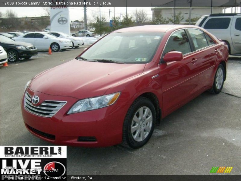 Barcelona Red Metallic / Bisque 2009 Toyota Camry Hybrid