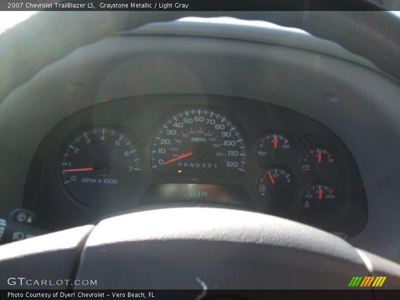 Graystone Metallic / Light Gray 2007 Chevrolet TrailBlazer LS