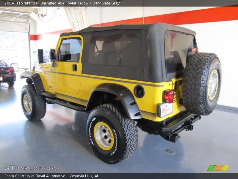 Solar Yellow / Dark Slate Gray 2004 Jeep Wrangler Unlimited 4x4