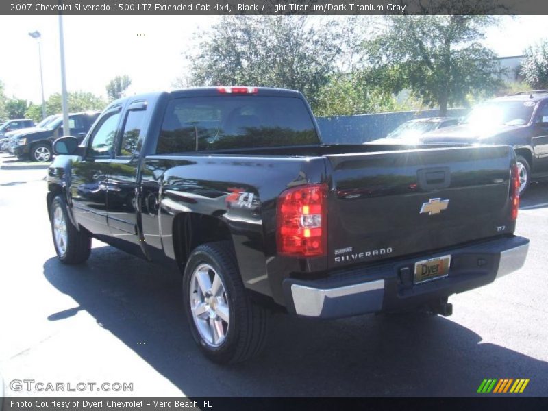 Black / Light Titanium/Dark Titanium Gray 2007 Chevrolet Silverado 1500 LTZ Extended Cab 4x4