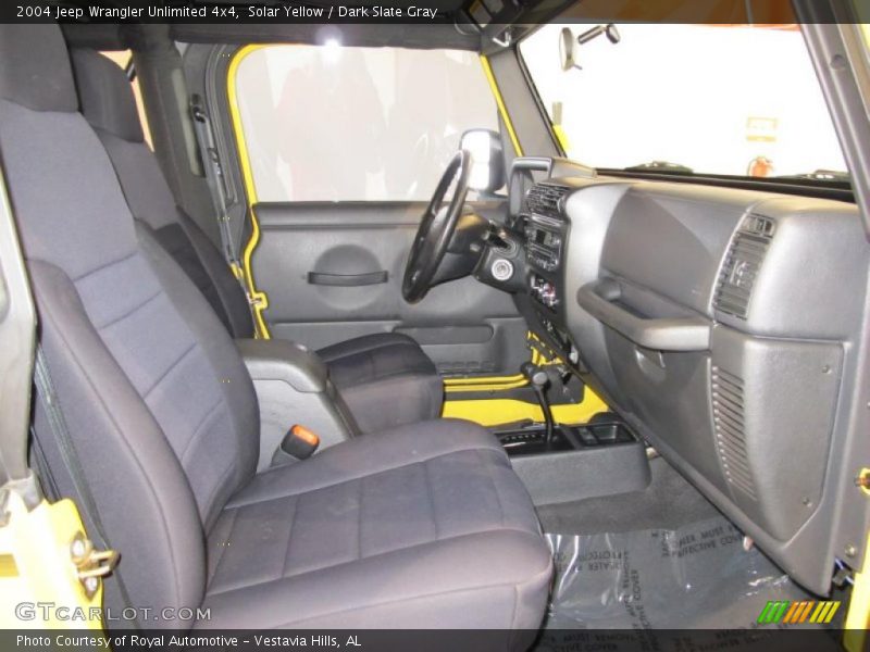 Solar Yellow / Dark Slate Gray 2004 Jeep Wrangler Unlimited 4x4
