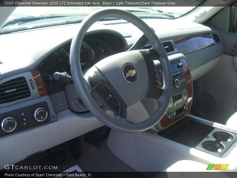 Black / Light Titanium/Dark Titanium Gray 2007 Chevrolet Silverado 1500 LTZ Extended Cab 4x4