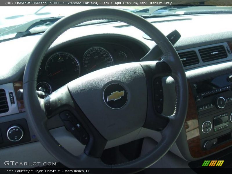 Black / Light Titanium/Dark Titanium Gray 2007 Chevrolet Silverado 1500 LTZ Extended Cab 4x4