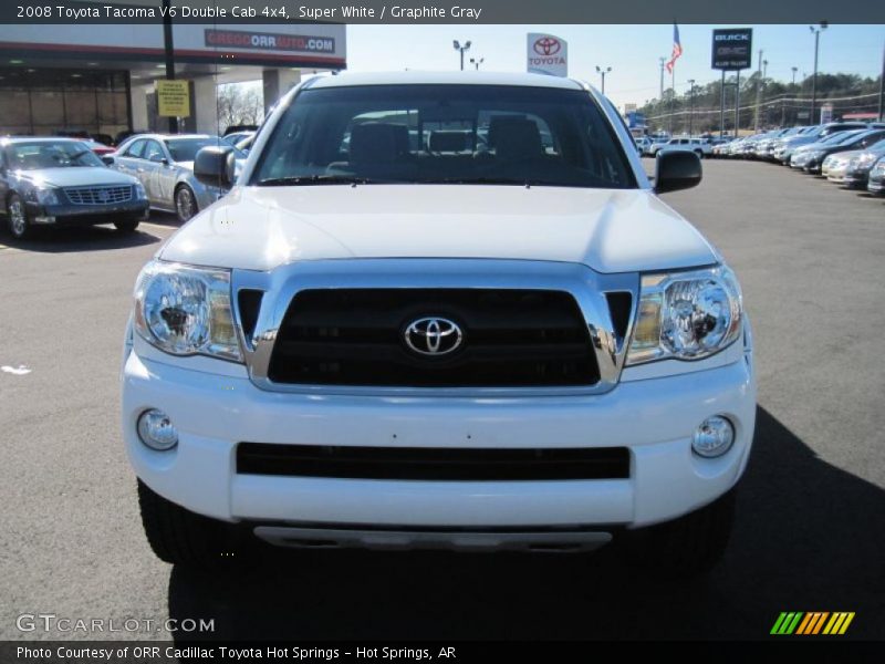 Super White / Graphite Gray 2008 Toyota Tacoma V6 Double Cab 4x4