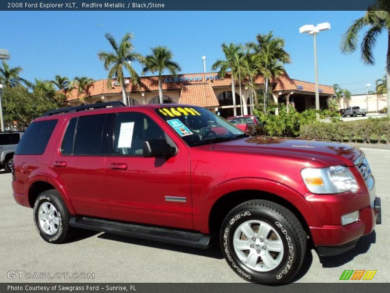 Redfire Metallic / Black/Stone 2008 Ford Explorer XLT