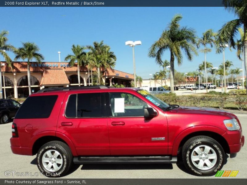 Redfire Metallic / Black/Stone 2008 Ford Explorer XLT