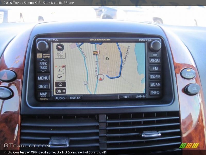 Navigation of 2010 Sienna XLE