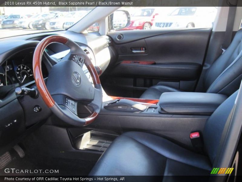  2010 RX 450h Hybrid Black/Brown Walnut Interior
