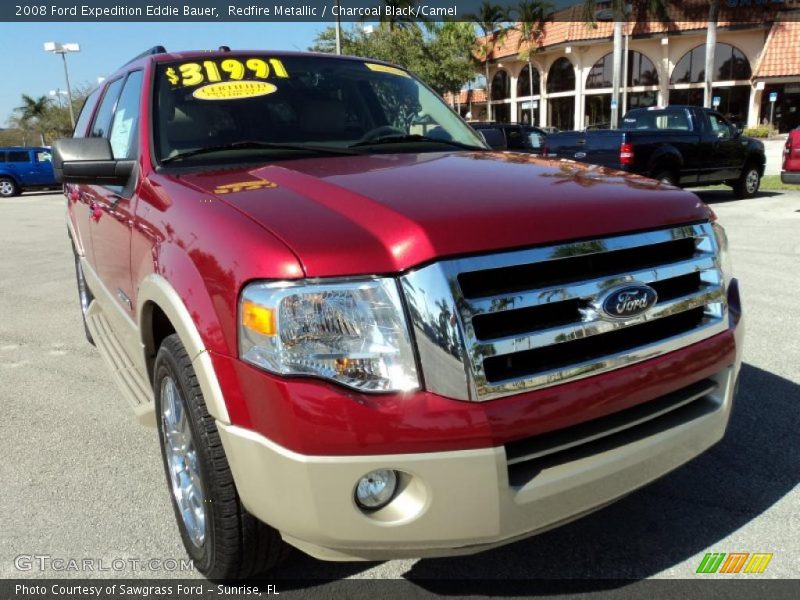Redfire Metallic / Charcoal Black/Camel 2008 Ford Expedition Eddie Bauer