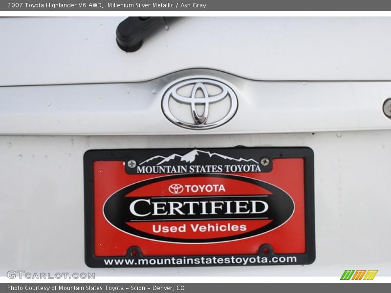Millenium Silver Metallic / Ash Gray 2007 Toyota Highlander V6 4WD