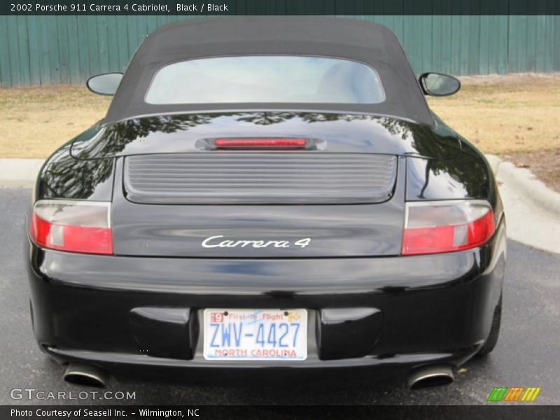 Black / Black 2002 Porsche 911 Carrera 4 Cabriolet