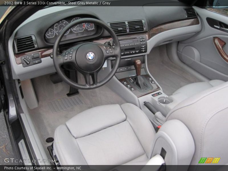 Steel Grey Metallic / Grey 2002 BMW 3 Series 330i Convertible