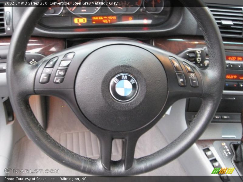 Steel Grey Metallic / Grey 2002 BMW 3 Series 330i Convertible