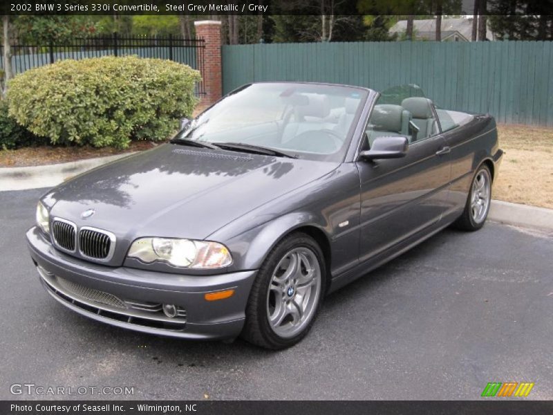 Steel Grey Metallic / Grey 2002 BMW 3 Series 330i Convertible