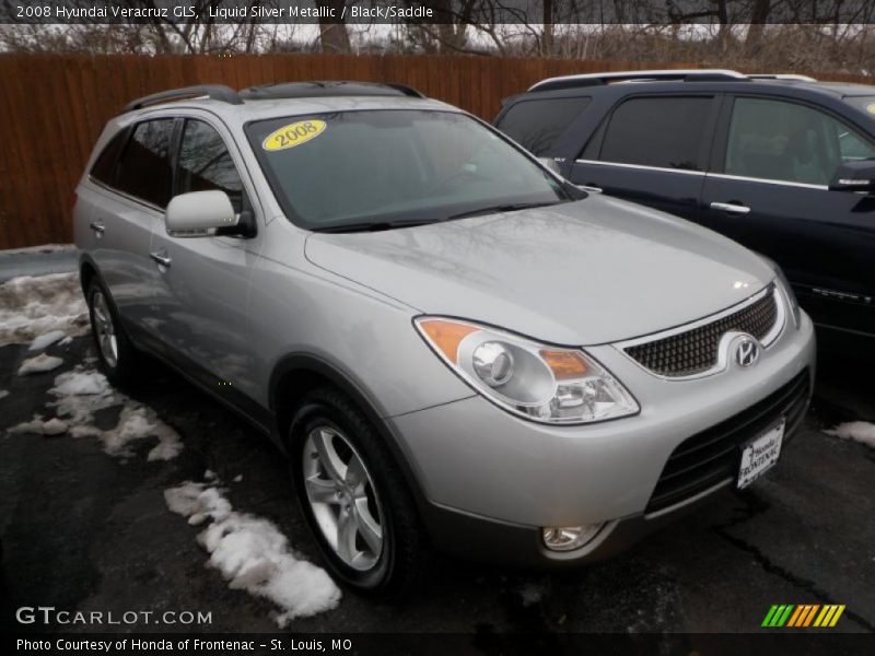 Liquid Silver Metallic / Black/Saddle 2008 Hyundai Veracruz GLS