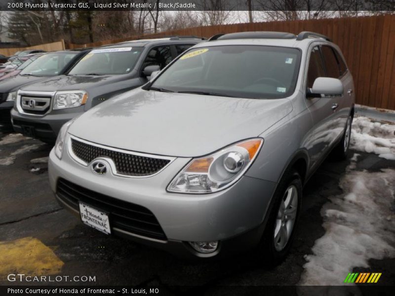 Liquid Silver Metallic / Black/Saddle 2008 Hyundai Veracruz GLS