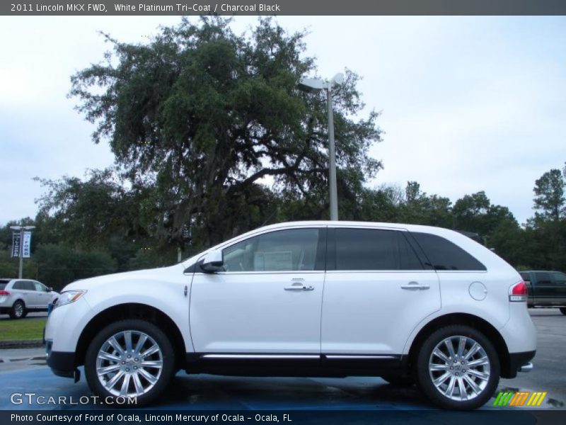 White Platinum Tri-Coat / Charcoal Black 2011 Lincoln MKX FWD