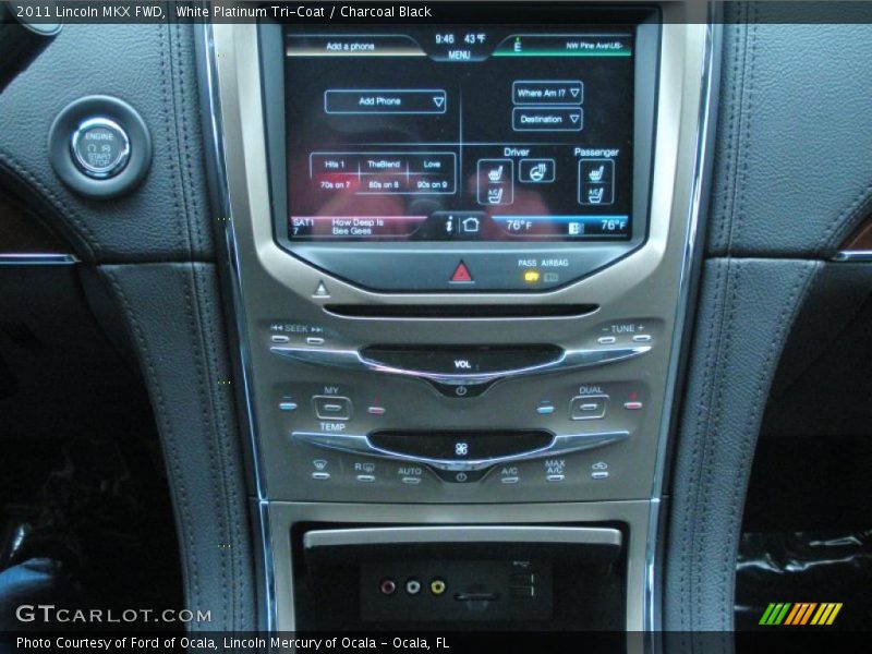 White Platinum Tri-Coat / Charcoal Black 2011 Lincoln MKX FWD