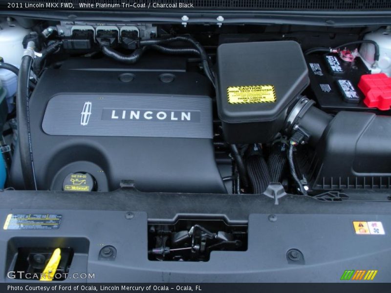 White Platinum Tri-Coat / Charcoal Black 2011 Lincoln MKX FWD