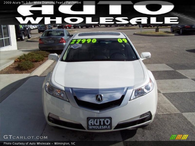 White Diamond Pearl / Parchment 2009 Acura TL 3.5