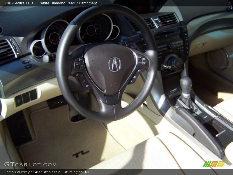 White Diamond Pearl / Parchment 2009 Acura TL 3.5